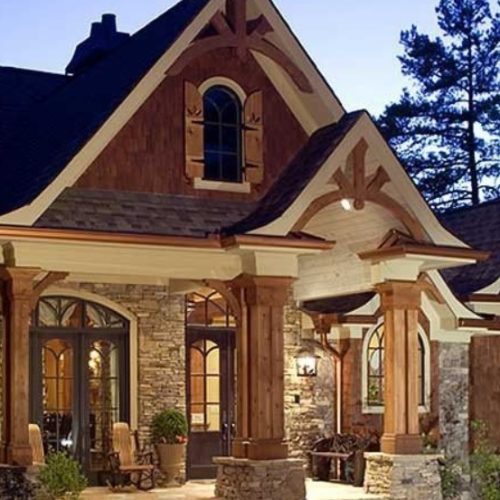 Cabin style front entry