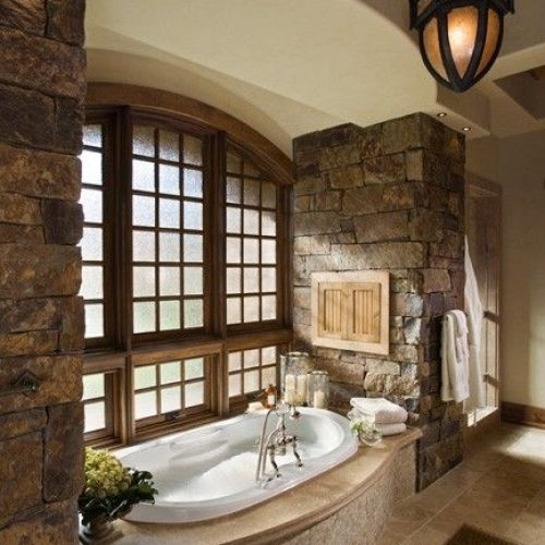 Master Tub, Stone and Tilework
